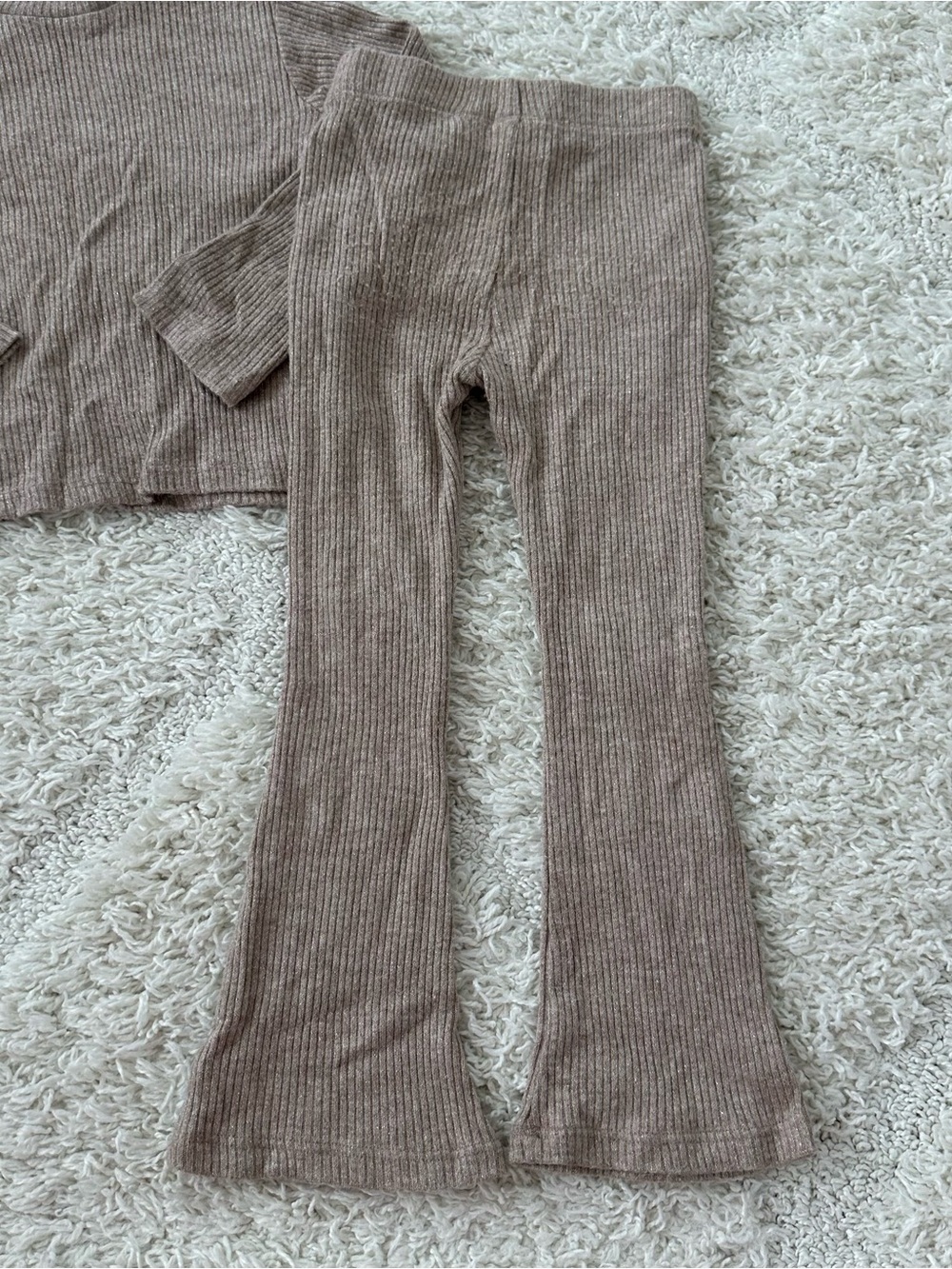 Zara Brown Ribbed Sparkle Set - Picture 4 of 7